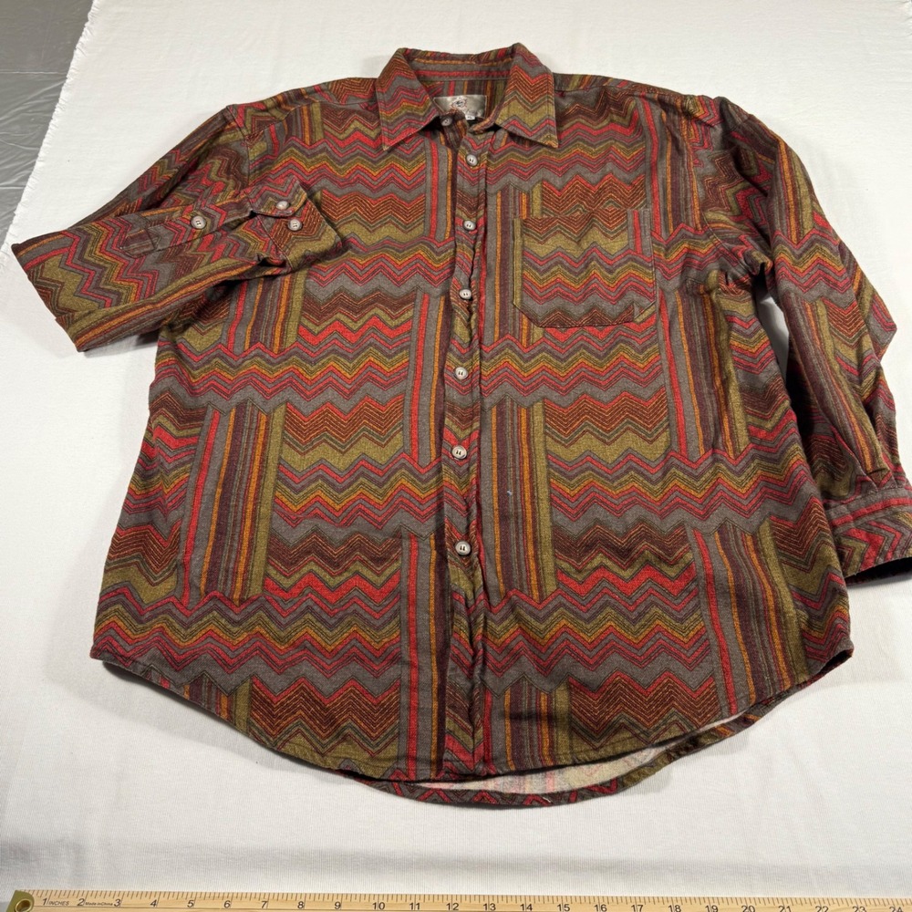 Territory Ahead Men XL Geometric Aztec L/S Button Shirt Southwest Cowboy Western - Picture 12 of 12